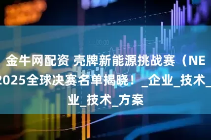 金牛网配资 壳牌新能源挑战赛（NEC）2025全球决赛名单揭晓！_企业_技术_方案